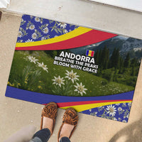 Andorra Rubber Doormat with Edelweiss Mountain Landscape Design - Wonder Print Shop