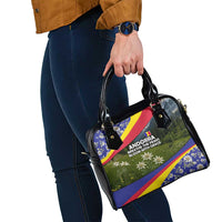 Andorra Shoulder Handbag with Edelweiss Mountain Landscape Design - Wonder Print Shop