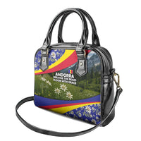 Andorra Shoulder Handbag with Edelweiss Mountain Landscape Design - Wonder Print Shop