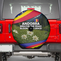 Andorra Spare Tire Cover with Edelweiss Mountain Landscape Design - Wonder Print Shop