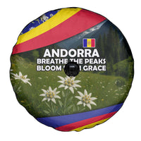 Andorra Spare Tire Cover with Edelweiss Mountain Landscape Design - Wonder Print Shop