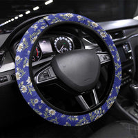 Andorra Steering Wheel Cover with Edelweiss Mountain Landscape Design - Wonder Print Shop
