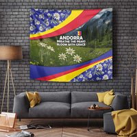 Andorra Tapestry with Edelweiss Mountain Landscape Design - Wonder Print Shop
