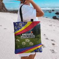 Andorra Tote Bag with Edelweiss Mountain Landscape Design - Wonder Print Shop
