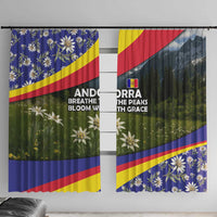 Andorra Window Curtain with Edelweiss Mountain Landscape Design - Wonder Print Shop