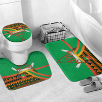 Burkina Faso Bathroom Set with Green Tribal Pattern Design and National Flag Motif - Wonder Print Shop