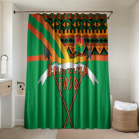 Burkina Faso Bathroom Set with Green Tribal Pattern Design and National Flag Motif - Wonder Print Shop