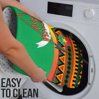 Burkina Faso Bathroom Set with Green Tribal Pattern Design and National Flag Motif - Wonder Print Shop