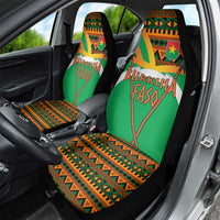 Burkina Faso Car Seat Cover with Green Tribal Pattern Design and National Flag Motif - Wonder Print Shop
