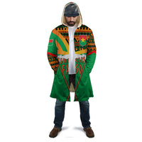 Burkina Faso Cloak with Green Tribal Pattern Design and National Flag Motif - Wonder Print Shop