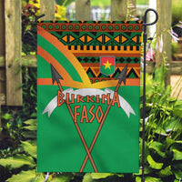 Burkina Faso Garden Flag with Green Tribal Pattern Design and National Flag Motif - Wonder Print Shop