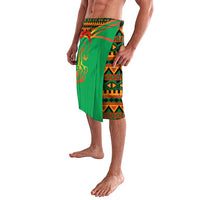 Burkina Faso Lavalava with Green Tribal Pattern Design and National Flag Motif - Wonder Print Shop