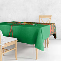 Burkina Faso Tablecloth with Green Tribal Pattern Design and National Flag Motif - Wonder Print Shop