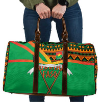Burkina Faso Travel Bag with Green Tribal Pattern Design and National Flag Motif - Wonder Print Shop