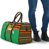 Burkina Faso Travel Bag with Green Tribal Pattern Design and National Flag Motif - Wonder Print Shop