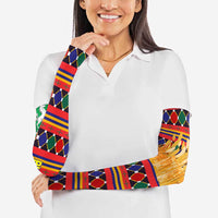 Burkina Faso Arm Sleeves with Red Green Blue Geometric - Wonder Print Shop