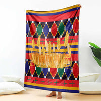Burkina Faso Blanket with Red Green Blue Geometric - Wonder Print Shop