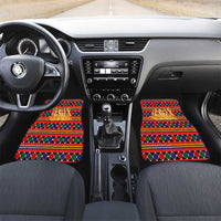 Burkina Faso Car Mats with Red Green Blue Geometric - Wonder Print Shop