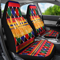 Burkina Faso Car Seat Cover with Red Green Blue Geometric - Wonder Print Shop