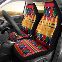 Burkina Faso Car Seat Cover with Red Green Blue Geometric - Wonder Print Shop