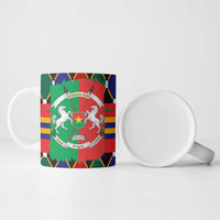 Burkina Faso Ceramic Mug with Red Green Blue Geometric - Wonder Print Shop