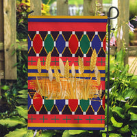Burkina Faso Garden Flag with Red Green Blue Geometric - Wonder Print Shop