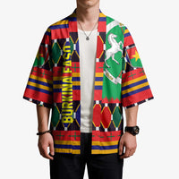 Burkina Faso Kimono with Red Green Blue Geometric - Wonder Print Shop
