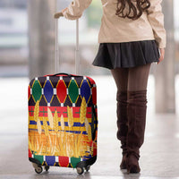 Burkina Faso Luggage Cover with Red Green Blue Geometric - Wonder Print Shop