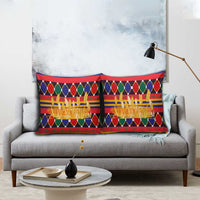 Burkina Faso Pillow Cover with Red Green Blue Geometric - Wonder Print Shop
