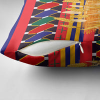 Burkina Faso Pillow Cover with Red Green Blue Geometric - Wonder Print Shop