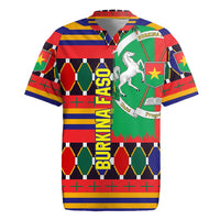 Burkina Faso Rugby Jersey with Red Green Blue Geometric - Wonder Print Shop