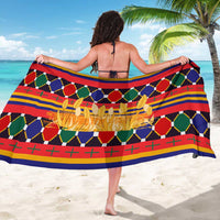 Burkina Faso Sarong with Red Green Blue Geometric - Wonder Print Shop
