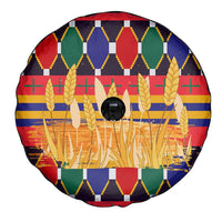 Burkina Faso Spare Tire Cover with Red Green Blue Geometric - Wonder Print Shop