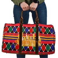 Burkina Faso Travel Bag with Red Green Blue Geometric - Wonder Print Shop