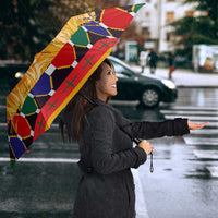 Burkina Faso Umbrella with Red Green Blue Geometric - Wonder Print Shop