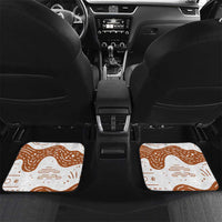 Burkina Faso Car Mats with Brown White Yellow Abstract Design - Wonder Print Shop