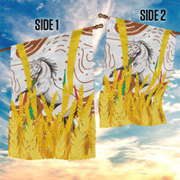 Burkina Faso Garden Flag with Brown White Yellow Abstract Design - Wonder Print Shop