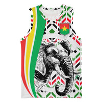 Burkina Faso Basketball Jersey with Red Green Black Geometric Design - Wonder Print Shop