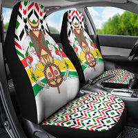 Burkina Faso Car Seat Cover with Red Green Black Geometric Design - Wonder Print Shop
