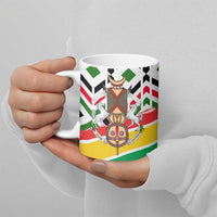 Burkina Faso Ceramic Mug with Red Green Black Geometric Design - Wonder Print Shop