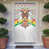 Burkina Faso Door Cover with Red Green Black Geometric Design - Wonder Print Shop