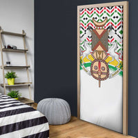 Burkina Faso Door Cover with Red Green Black Geometric Design - Wonder Print Shop