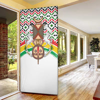 Burkina Faso Door Cover with Red Green Black Geometric Design - Wonder Print Shop