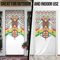 Burkina Faso Door Cover with Red Green Black Geometric Design - Wonder Print Shop