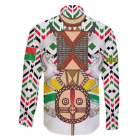 Burkina Faso Family Matching Off The Shoulder Long Sleeve Dress and Hawaiian Shirt with Red Green Black Geometric Design - Wonder Print Shop
