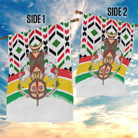 Burkina Faso Garden Flag with Red Green Black Geometric Design - Wonder Print Shop
