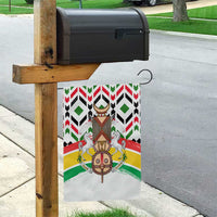 Burkina Faso Garden Flag with Red Green Black Geometric Design - Wonder Print Shop