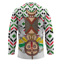 Burkina Faso Hockey Jersey with Red Green Black Geometric Design - Wonder Print Shop