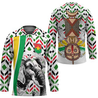 Burkina Faso Hockey Jersey with Red Green Black Geometric Design - Wonder Print Shop