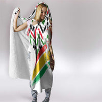 Burkina Faso Hooded Blanket with Red Green Black Geometric Design - Wonder Print Shop